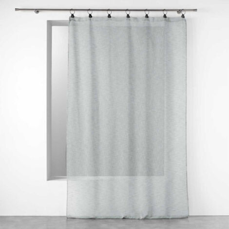 Rideau Voilage à Anneaux "Linka" 140x240cm Gris (1/3)