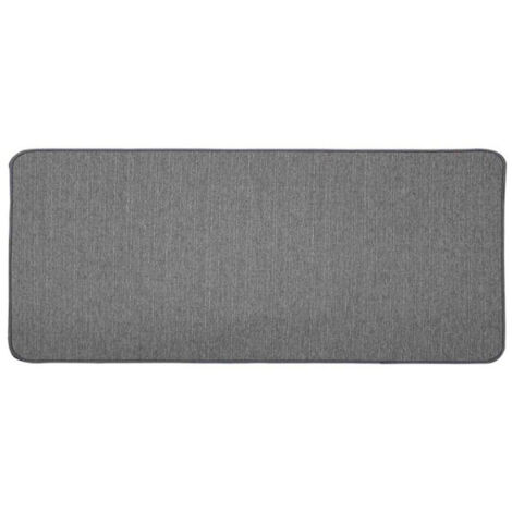 Tapis Déco Tissé Uni "Manea" 45x120cm Gris (1/2)