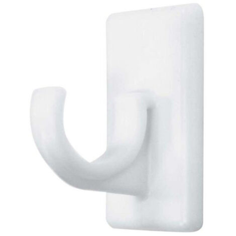 Lot de 2 Supports Adhésifs Courts "Bistrot" 11cm Blanc (1/2)