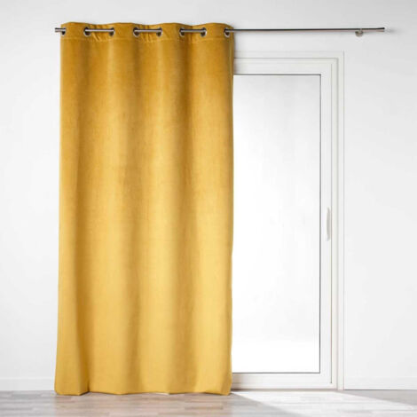 Rideau Occultant "Velounight" 135x260cm Jaune (1/3)