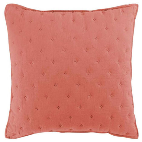 Housse de Coussin "Mellow" 60x60cm Terracotta & Blanc (1/2)