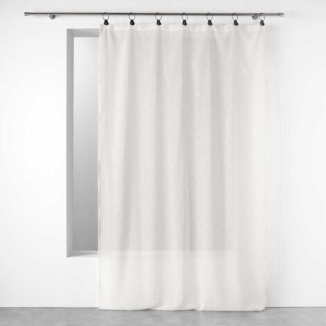 Rideau Voilage à Anneaux "Linka" 140x240cm Blanc