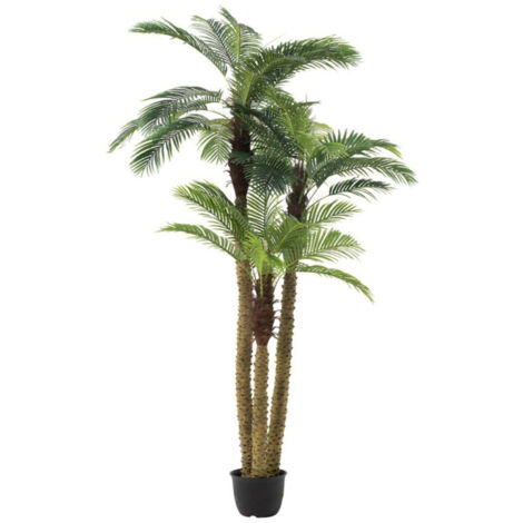 Plante Artificielle en Pot "3 Palmiers" 300cm Vert