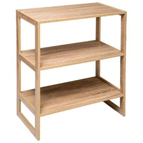 Étagère 4 Cases Empilable "Mix N Modul" 84cm Naturel (1/2)