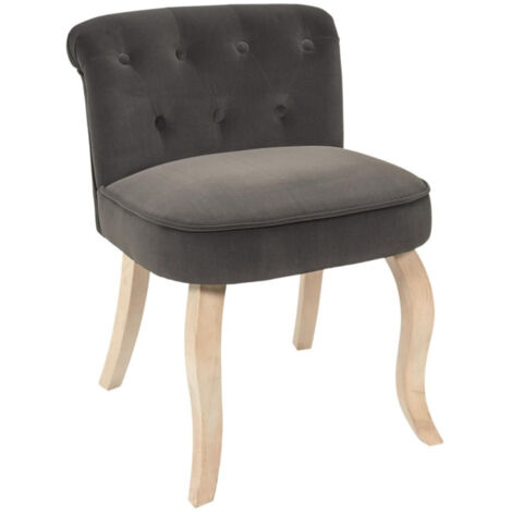 Paris Prix – Fauteuil relax en velours gris 68cm – Structure en bois de bouleau – Assise confortable – Design vintage élégant (1/5)