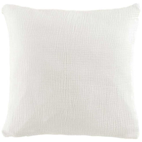 Coussin Déco Uni "Angelia" 40x40cm Blanc (1/3)
