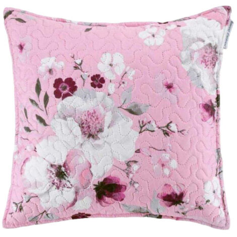 Housse de Coussin "Velvet Flower" 45x45cm Rose (1/3)