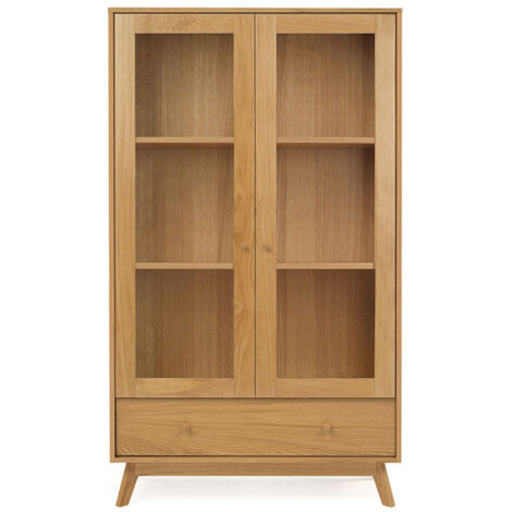 Vitrine Design en Bois "Kensal" 170cm Chêne (1/2)