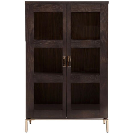 Vitrine Design 2 Portes "Pimlico" 148cm Charbon (1/5)