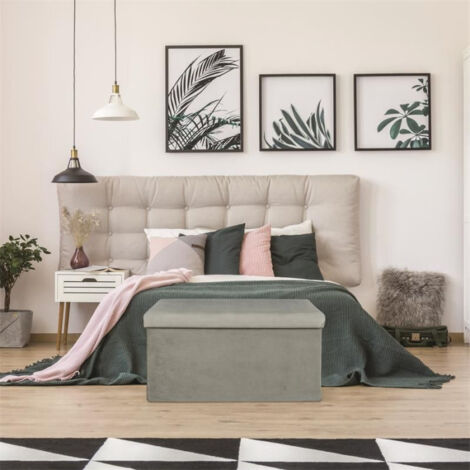 Banc & Coffre de Rangement "Giulia" 77cm Gris