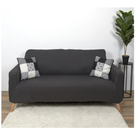 Housse de Canapé 2 Places "Extensible" 80x170cm Gris (1/2)