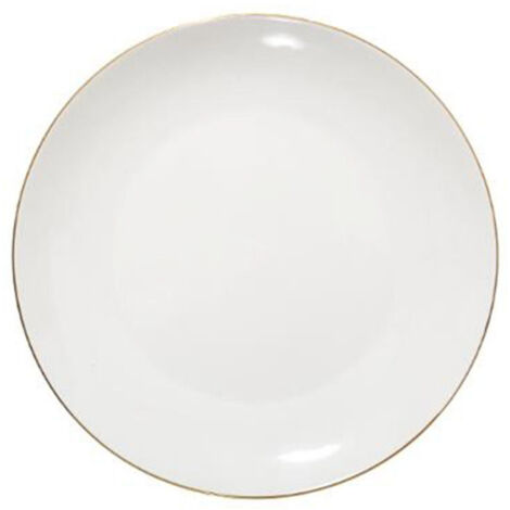 Lot de 6 assiettes plates rondes 27cm en porcelaine blanche – Passe au lave-vaisselle – Élégance pour repas quotidiens et occasions spéciales – Secret De Gourmet