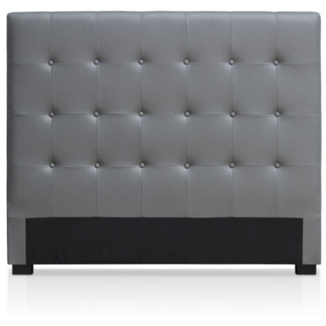 Tête de Lit Capitonnée "Amor" 140cm Gris (1/2)