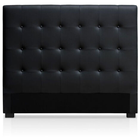 Tête de Lit Capitonnée "Amor" 160cm Noir (1/2)