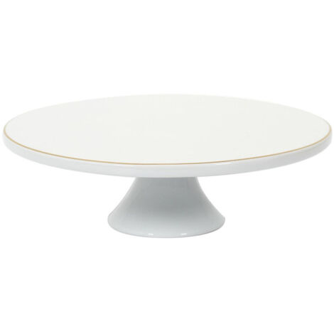 Support à Gâteau Design "Liseré" 31cm Blanc & Or (1/4)