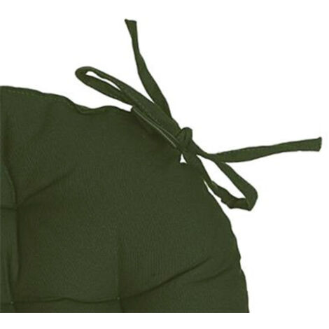 Galette de Chaise Ronde "Leana" 38cm Vert Kaki