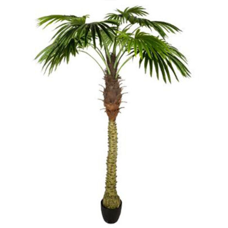 Atmosphera – Plante verte artificielle palmier 180 cm – Pot en ciment pour stabilité – Décoration intérieure moderne – Sans entretien