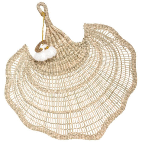 Décoration Murale Éventail "Wonderfly" 58cm Beige (1/3)
