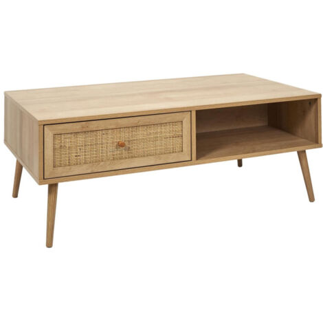 Table Basse en Bois "Bali" 110cm Naturel (1/5)