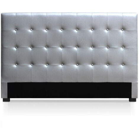 Tête de Lit Capitonnée "Amor" 180cm Argent (1/2)