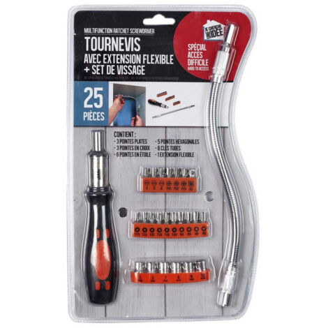 Jeu d'Outils de Bricolage "24 Pièces" 29cm Argent (1/5)