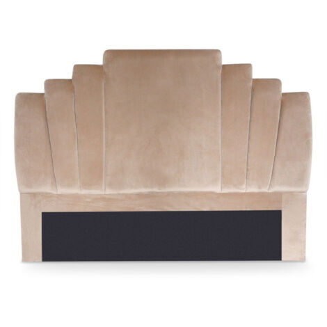 Tête de Lit en Velours "Renaya" 160cm Taupe (1/5)