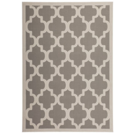 Tapis Vintage à Poils Courts "Manolya" Taupe 80 x 150 cm (1/4)