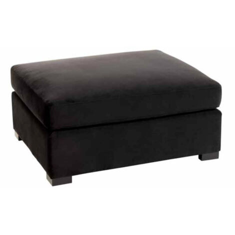 Pouf en Velours Design "Abosa" 113cm Noir (1/3)