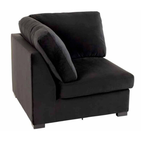Fauteuil Design en Velours "Abosa" 108cm Noir (1/5)