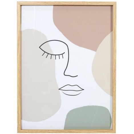 Cadre Photo Déco "Arty" 45x60cm Beige & Blanc
