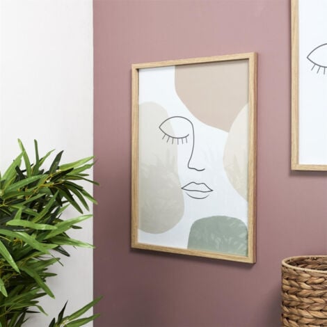 Cadre Photo Déco "Arty" 45x60cm Beige & Blanc
