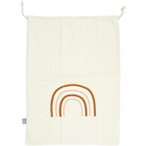 Sac à Linge en Tissu "Arc en Ciel" 50x70cm Beige