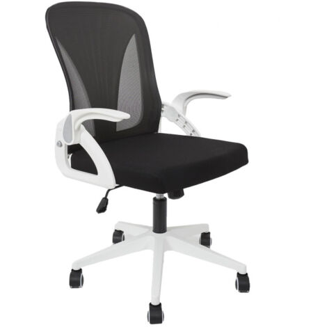 Fauteuil de Bureau "Rabattable" 92-100 Blanc & Noir (1/5)