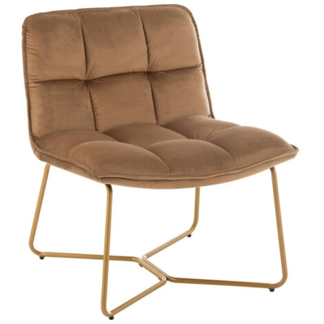 Fauteuil Lounge Design "Pierre" 85cm Marron (1/5)