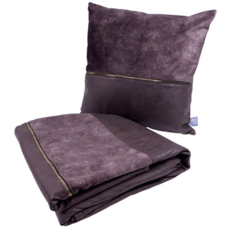Coussin & Couverture "Picco" 130x170cm Gris (1/5)