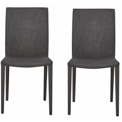 Lot de 4 chaises PIA grises et blanches - IDMARKET - Design