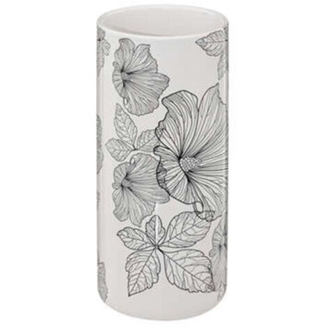 Brosse WC Imprimée "Blackflora" 38cm Blanc