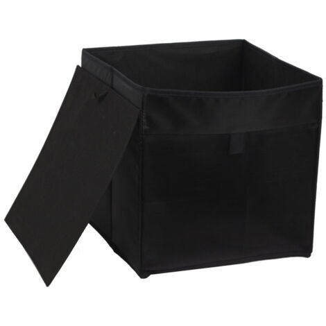 Panier à Linge Carré "Pop Up" 30cm Noir (1/5)