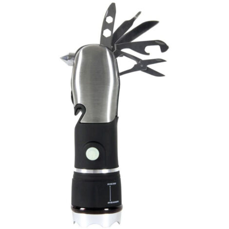 Lampe torche porte-clés multifonction puissante, 6 modes d'éclairage