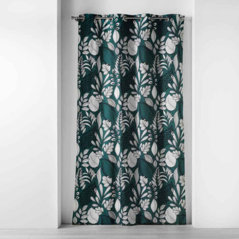 Rideau à Œillets Imprimé "Panabel" 140x240cm Bleu (1/4)