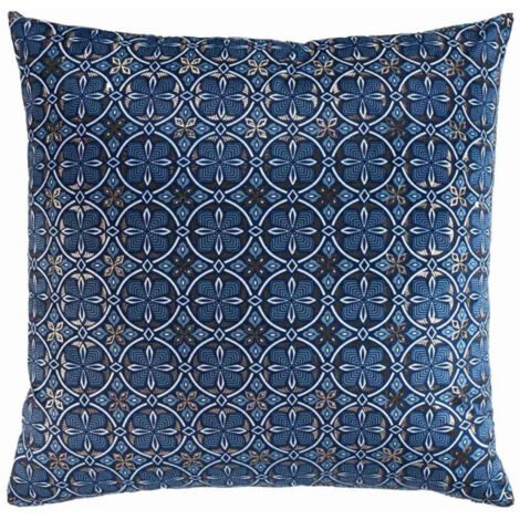 Housse de Coussin Imprimée "Joan" 60x60cm Bleu