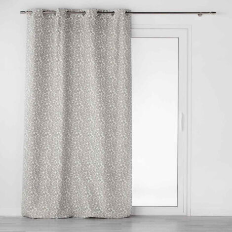 Rideau à Œillets Imprimé "Vilanelle" 140x260cm Gris (1/5)