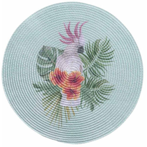 Set de Table Imprimé "Alba" 35cm Vert (1/4)