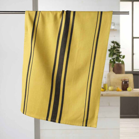 Torchon en Coton Tissé "Comptoir" 50x70cm Jaune