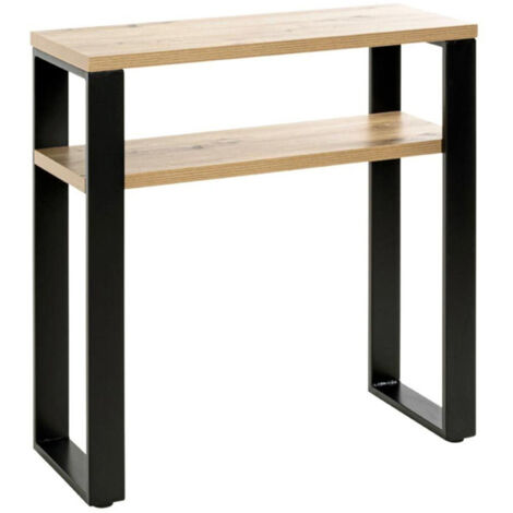 Console Design "Felicita" 75cm Noir & Chêne (1/5)