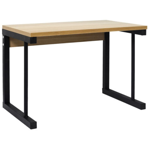 Paris Prix – Organisateur micro-ondes 54cm en métal et fer – Couleur noir et naturel – Dimensions L. 54 x l. 35 x H. 36 cm – Rangement optimisé (1/5)