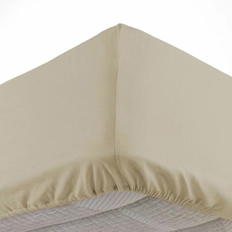 DRAP HOUSSE LINA SABLE 140X190 CM UNI 5