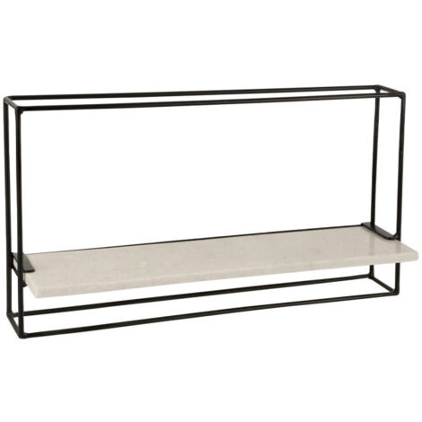 Étagère Murale "1 Plateau" 65cm Noir & Blanc (1/5)