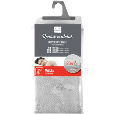 Housse Renove Matelas "Rena" 90x190cm Gris