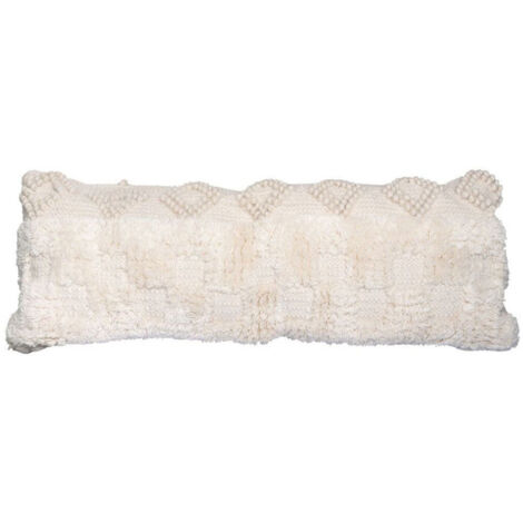Coussin Tissé à la Main "Bohist" 35x95cm Naturel (1/3)